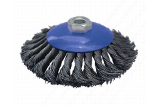 Кордщетка радиальная с наклоном витая (125 мм; М14) ПРАКТИКА 032-508