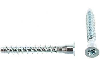 Винт-конфирмат Зубр оцинкованный, шлиц PZ, 7,0 мм х 50 мм, 2000 шт 4-308070-70-050