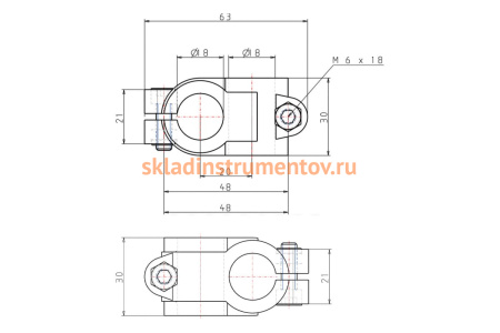 Крестовой зажим KIPP K0472.1818