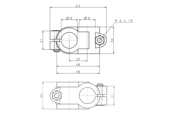 Крестовой зажим KIPP K0472.1818