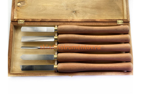 Набор резцов токарных по дереву 5 шт, Р6М5 MetalMaster 18978