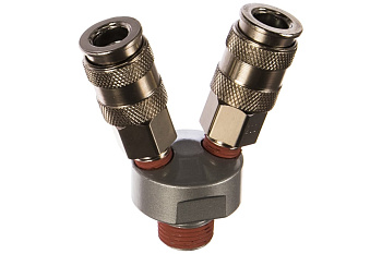 Разветвитель пневматический V-образный (1/4"; рапид EURO) WIEDERKRAFT WDK-82MV