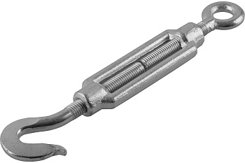Талреп крюк-кольцо ЗУБР DIN 1480, М6, 1 шт, кованая натяжная муфта, оцинкованный 304356-06 Талреп крюк-кольцо ЗУБР DIN 1480, М6, 1 шт, кованая натяжная муфта, оцинкованный 304356-06
