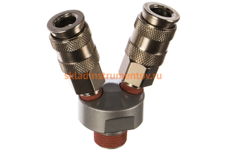 Разветвитель пневматический V-образный (1/4"; рапид EURO) WIEDERKRAFT WDK-82MV