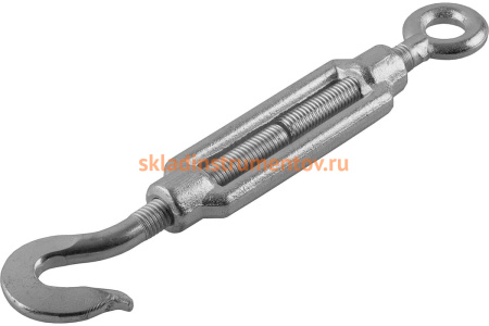 Талреп крюк-кольцо ЗУБР DIN 1480, М6, 1 шт, кованая натяжная муфта, оцинкованный 304356-06 Талреп крюк-кольцо ЗУБР DIN 1480, М6, 1 шт, кованая натяжная муфта, оцинкованный 304356-06