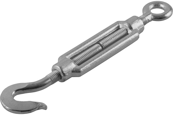 Талреп крюк-кольцо ЗУБР DIN 1480, М6, 1 шт, кованая натяжная муфта, оцинкованный 304356-06 Талреп крюк-кольцо ЗУБР DIN 1480, М6, 1 шт, кованая натяжная муфта, оцинкованный 304356-06