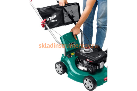 Бензиновая газонокосилка ЗУБР 400 мм, 2.5 л.с. ГБ-400