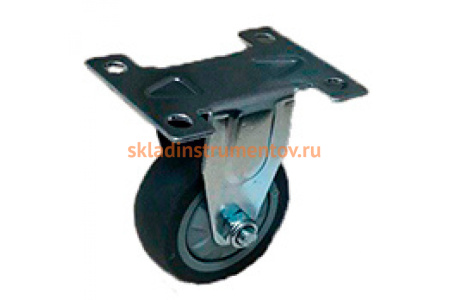 Колесо темно-серая мягкая гладкая резина неповоротное FCG25 50 мм MFK-TORG 8052050М