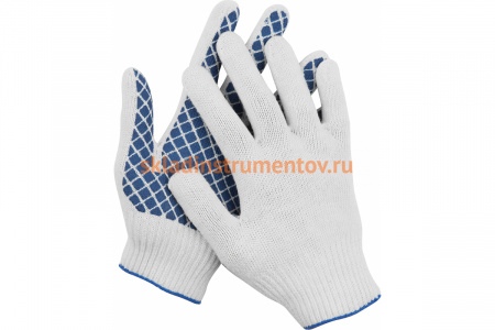 Трикотажные перчатки DEXX обливная ладонь 10пар 114001-H10