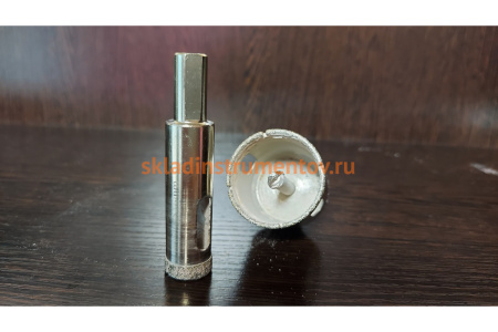 Коронка алмазная по керамике и кафелю с центрирующим сверлом (16 мм) TRIO-DIAMOND 400016