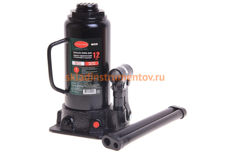 Гидравлический бутылочный домкрат с клапаном ROCKFORCE 12т высподъема 230-465мм/4 RF-T91204