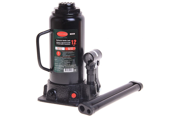 Гидравлический бутылочный домкрат с клапаном ROCKFORCE 12т высподъема 230-465мм/4 RF-T91204
