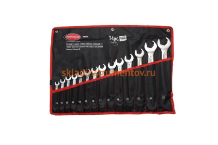 Набор комбинированных ключей с профилем Ratchet Drive-быстрый ключ,14 предметов ROCKFORCE RF-5141RD