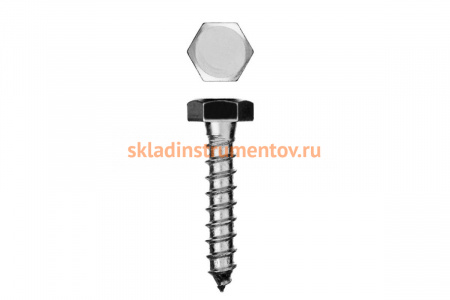 Шурупы ШДШ с шестигранной головкой ЗУБР /DIN 571/ 60 х 10 мм 2 шт 300456-10-060