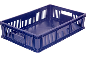 Ящик с ручками Тара.ру 600х400х140 мм, синий 17298