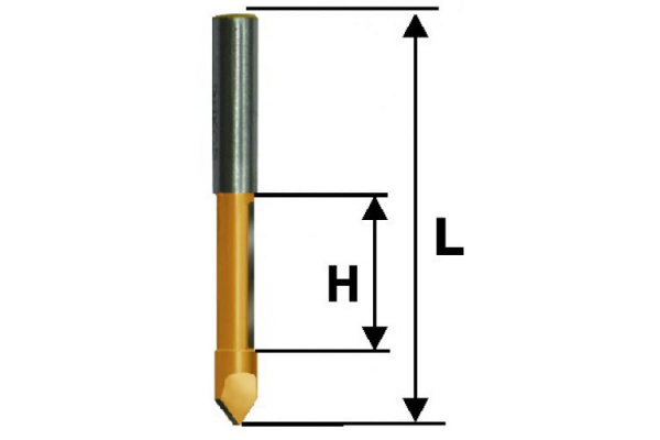 Фреза кромочная прямая (10х25 мм; хвостовик 8 мм) по дереву Энкор 10531