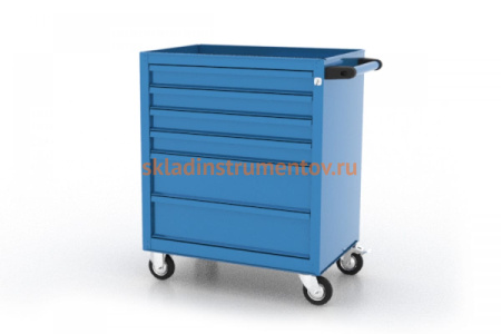 Инструментальная тележка FERRUM с 6 ящиками, серый металлик 02.006L-9007