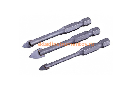 Набор сверл "МАСТЕР" 3 шт. (5 мм; 6 мм; 8 мм) по кафелю Зубр 29840-H3