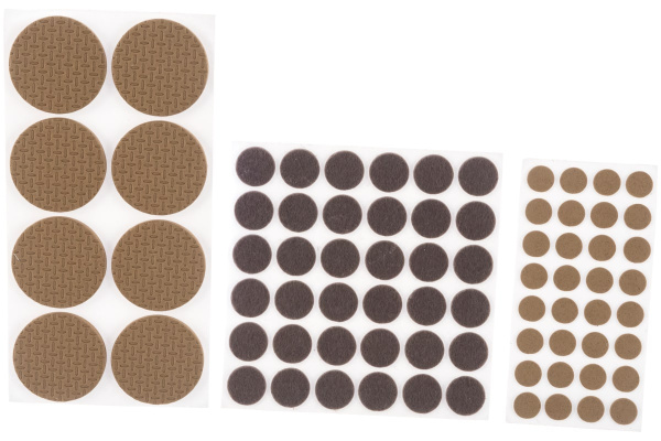 Набор самоклеящихся накладок на мебельные ножки Stayer COMFORT 125 шт, коричневые 40916-H125
