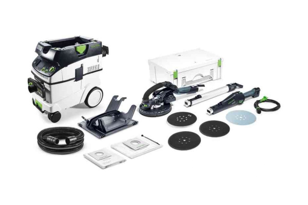 Комплект FESTOOL PLANEX IP LHS225-IP/CTL36-Set: шлифовальная машинка с пылеудаляющим аппаратом и тарелкой 575446