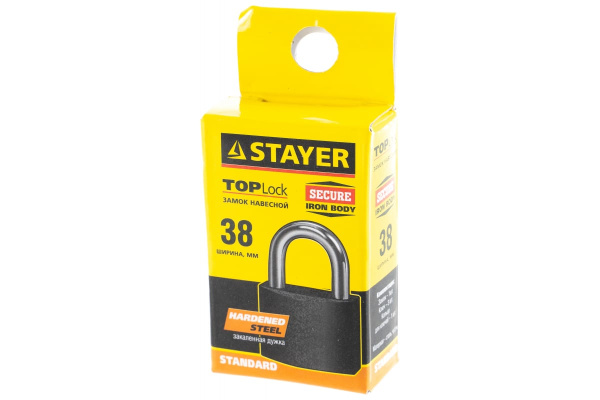 Навесной замок STAYER STANDARD 38мм 37160-38