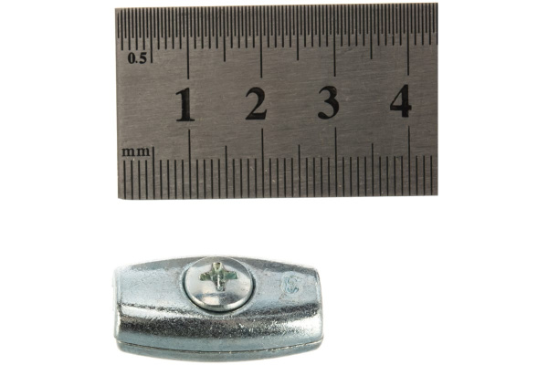 Зажим троса ЗУБР Бочонок 3мм, 2 шт, 304456-03 Зажим троса ЗУБР Бочонок 3мм, 2 шт, 304456-03