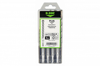 Набор буров SDS-plus V PLUS (6x110 мм; 6,8,10,12x160 мм, 5 шт.) D.BOR 242030