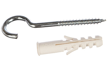 Распорный дюбель Зубр МАСТЕР с шурупом-полукольцом, 10 х 50 / 6 х 90 мм, 40 шт 30685-10-50