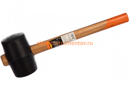Резиновая киянка SPARTA 680 г черная резина, деревянная рукоятка 111555