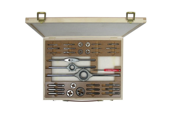 Резьбонарезной набор Bucovice Tools M1-D, М3-М12, в деревянном кейсе 310128