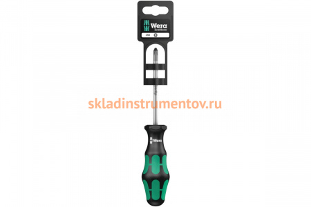 Крестовая отвёртка WERA 350 PH SB PH2x100 мм, на подвесе WE-100052
