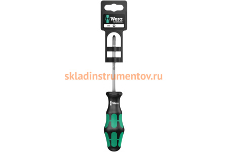 Крестовая отвёртка WERA 350 PH SB PH2x100 мм, на подвесе WE-100052