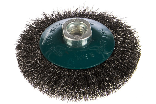 Щетка коническая с гофрированной стальной проволокой Мастер 055 (100 мм; М14) Профоснастка 20105001