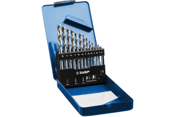 Набор сверл по металлу (13 шт; Р6М5; 1.5-6.5 мм) Зубр 29625-H13