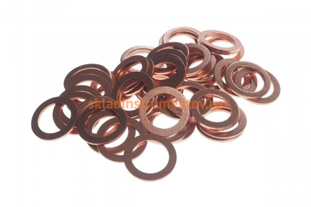 Набор медных шайб JTC размер: толщина 1.2, внутр. д. 13.4, наружн. д. 18.8 50 шт. 2013