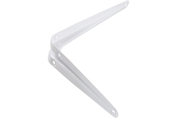 Угловой кронштейн с ребром СИБРТЕХ 350х400 мм белый 94019