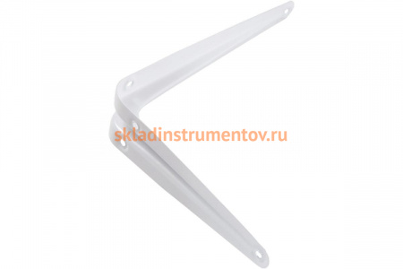 Угловой кронштейн с ребром СИБРТЕХ 350х400 мм белый 94019