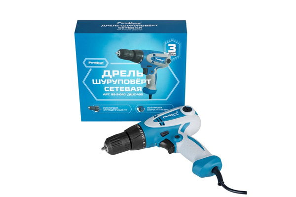 Сетевая дрель-шуруповерт РемоКолор ДШС-400 95-2-040