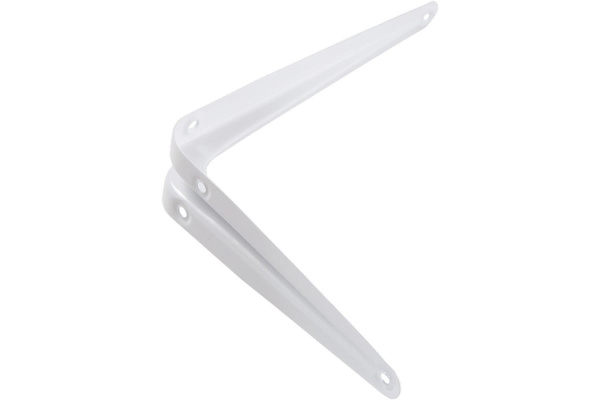 Угловой кронштейн с ребром СИБРТЕХ 350х400 мм белый 94019