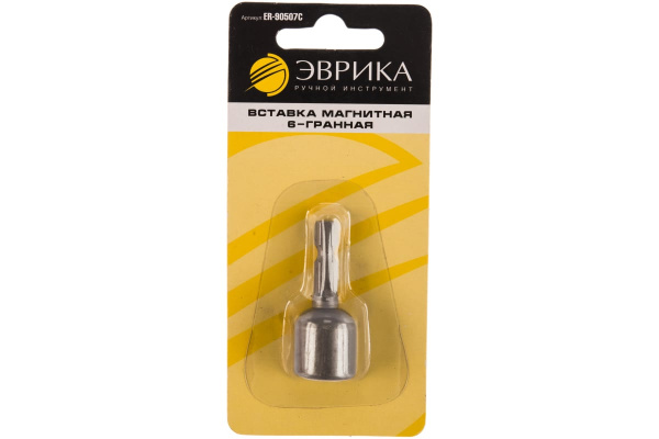 Головка-вставка магнитная 6-гранная (12 мм; 45 мм; 1/4") для шуруповерта ЭВРИКА ER-90507C