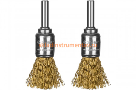 Набор щеток кистевых (2 шт; 0.3 мм; 17 мм) для дрели ЗУБР 35225-17-H2_z02