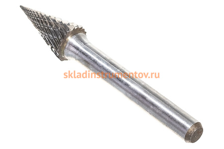 Борфреза твердосплавная коническая с двойной насечкой (10х20 мм; хвостовик 6 мм) ПНЕВМО-ТРЕЙД M1020-M06