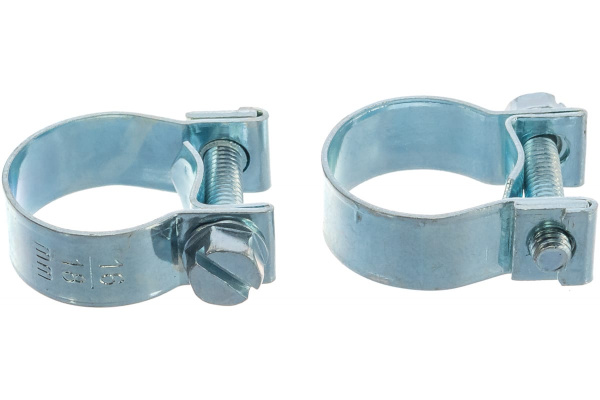 Металлические хомуты СИБРТЕХ, MINI 16-18мм, ширина 9мм, винтовой, W1, 2шт 47506