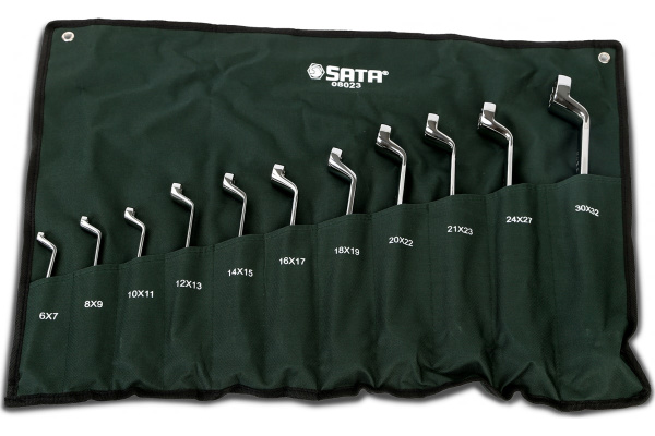 Набор накидных ключей глубокого смещения 11шт Sata 08023