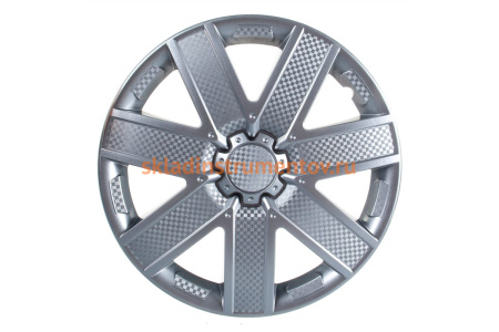 Колесные колпаки Airline 13" Гелакси, серебристый, карбон, 2 шт. AWCC-13-14