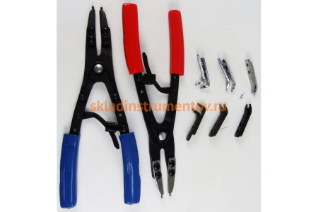 Съемник стопорных колец 2 шт со сменными носами 10" AE&T TA-H1036 Съемник стопорных колец 2 шт со сменными носами 10" AE&T TA-H1036