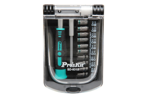 Прецизионная отвертка ProsKit в наборе с насадками 22шт. SD-9315 С00037161