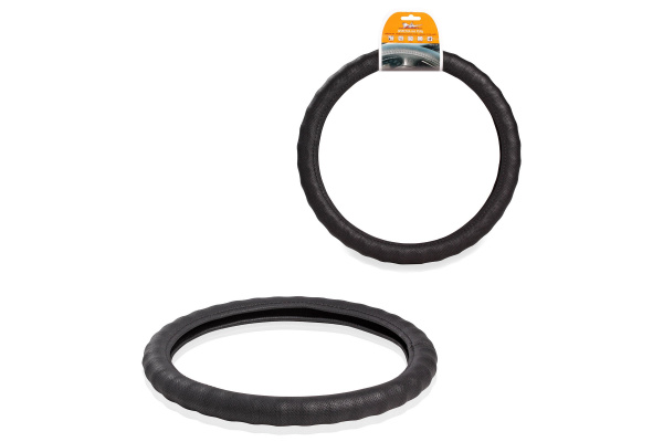 Ребристая оплетка на руль Airline перфорированная кожа, черная, 37-39 см М AWC-RS-13M