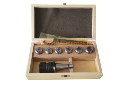 Патрон цанговый NT40ER32 хвостовик конус 7:24 DIN2080 с набором цанг 6 шт., 6-20 мм GRIFF b221223