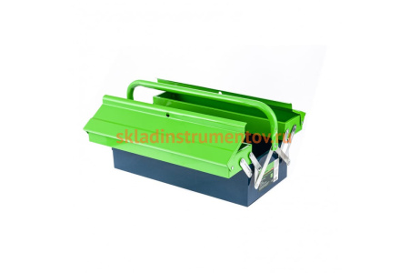 Ящик для инструмента СИБРТЕХ 430x200x160 мм, три секции, металлический 90750